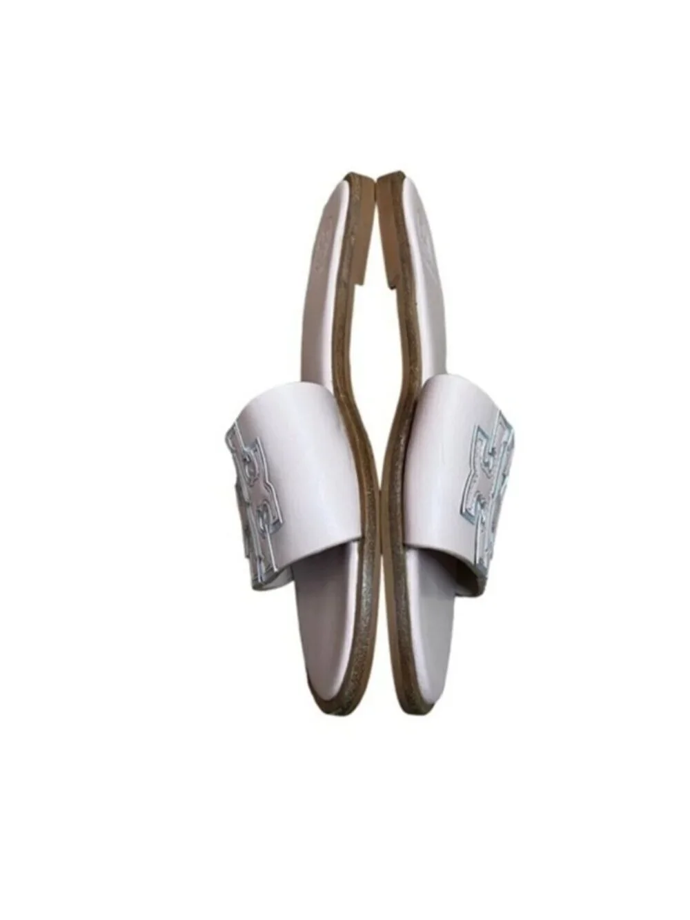 Tory Burch Ines Slides Sea Shell Pink Calf Leather Size‎ 7.5 US